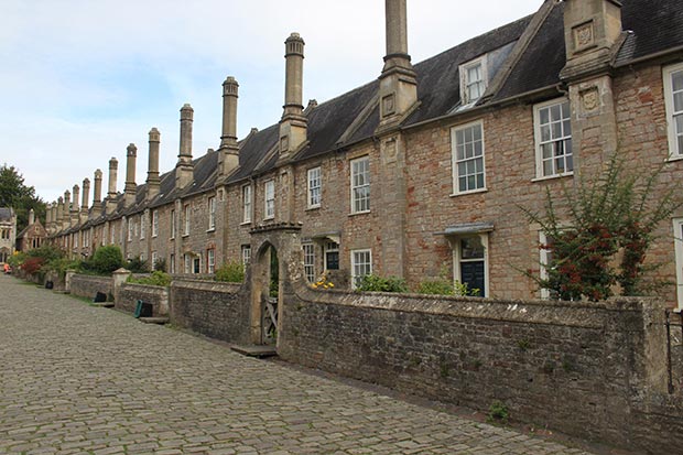 Vicar's Close in Wells Somerset which is one of Britain's oldest residential streets