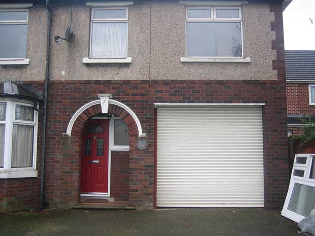 Brick tinting after shot on a 1930s home