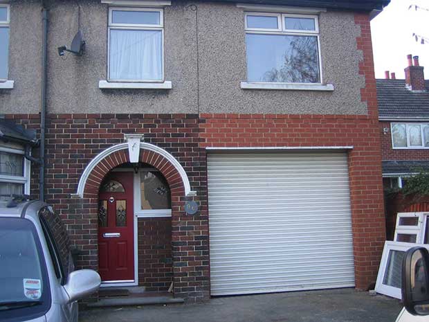 Brick matching on an extension before