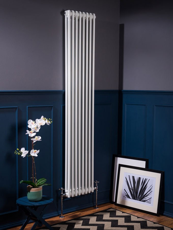 traditional radiator in contemporary house
