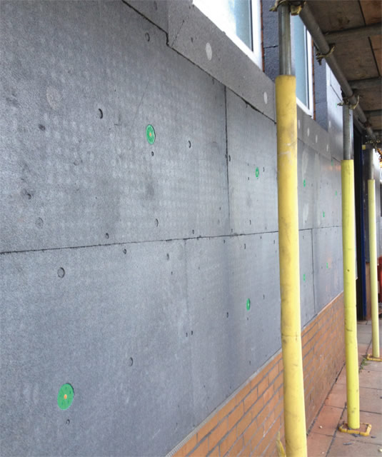 EPS insulation: Jablite's EPS (expanded polystyrene) Dynamic External product for retrofit external wall insulation applications