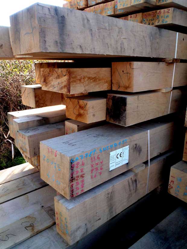 Oak frame timbers