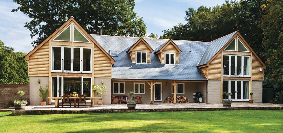 An oak clad remodelled bungalow