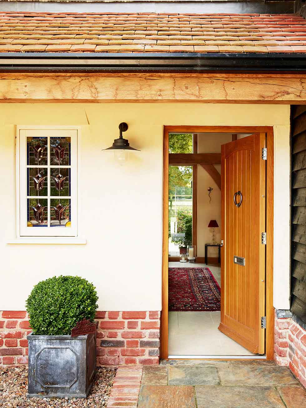 The entrance door with period detail