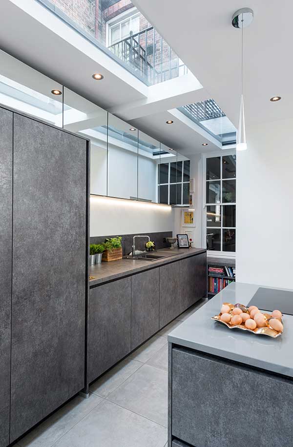 terrace house with roof lights