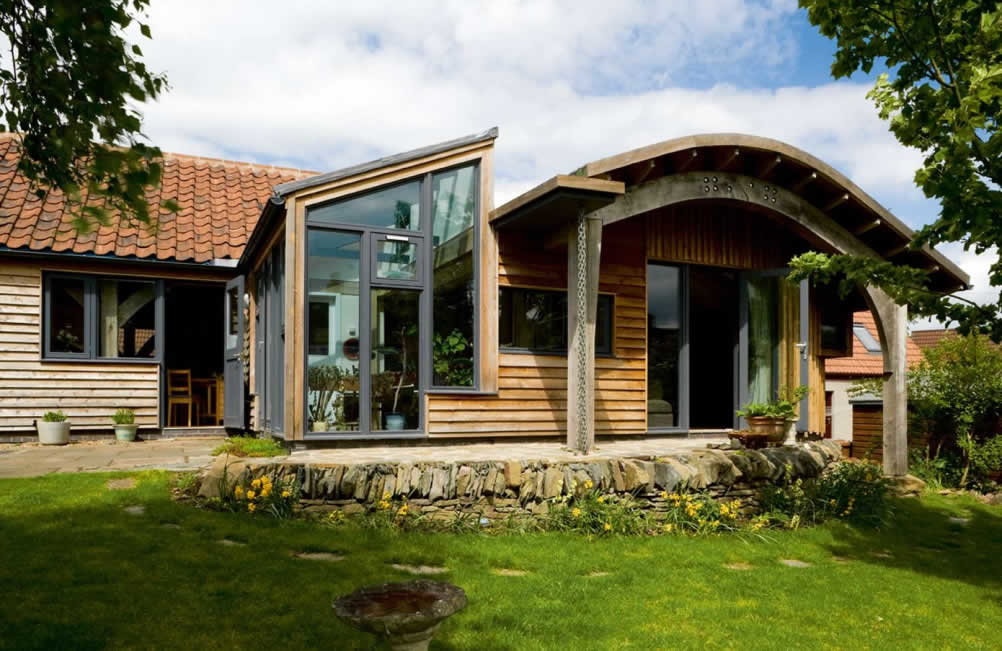 wood clad eco cottage