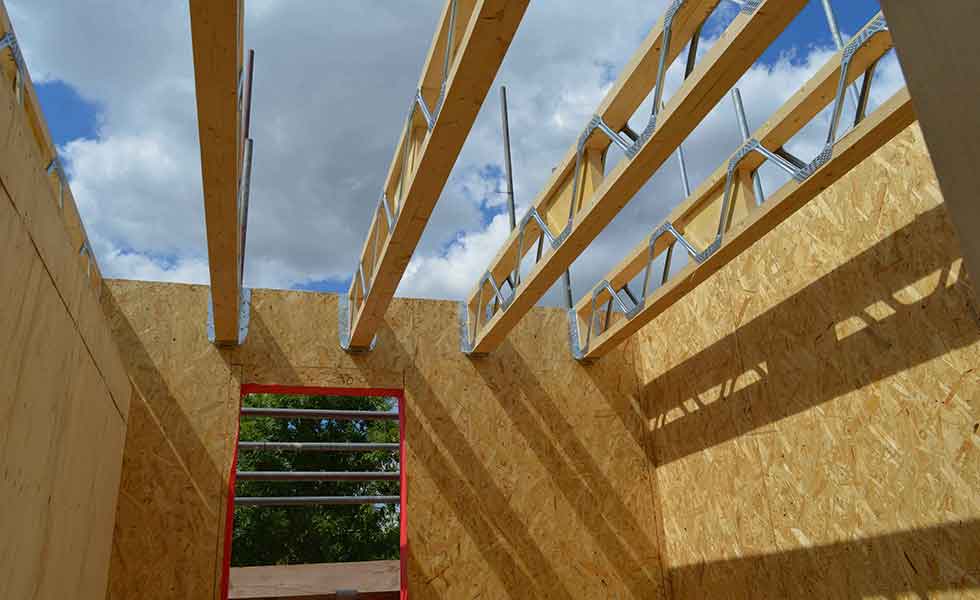 first floor structure being put in place