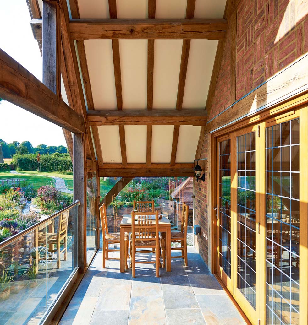 Oak frame balcony