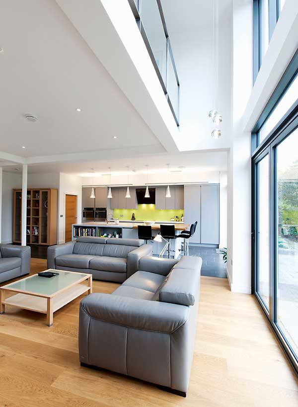 Large areas of glazing offer great views from the living areas