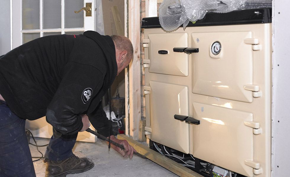 positioning the rayburn range cooker