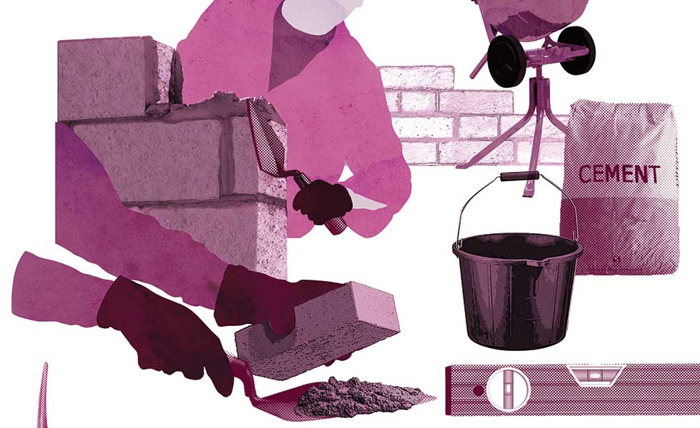 bricklaying and brickwork graphic