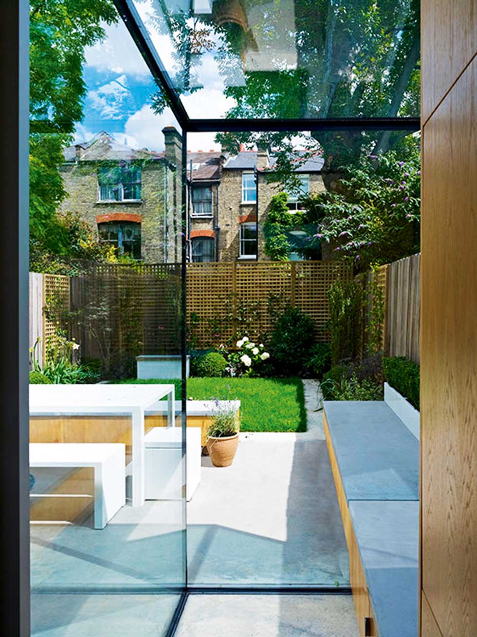 extension of glass to outside of Edwardian extension