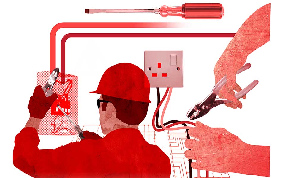 electrician graphic illustration