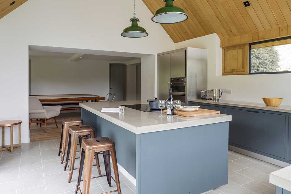 listed cottage extension contemporary kitchen