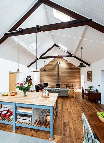 Tin Chapel renovation open plan living
