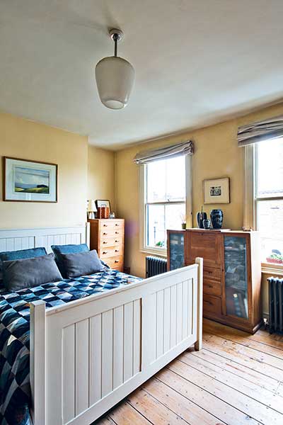 glazed london extension yellow bedroom