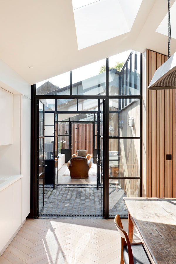 include a courtyard for areas where garden views are limited for a sense of the outdoors