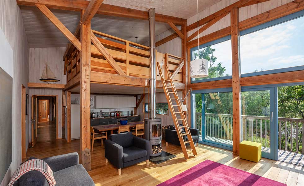 living space in carpenter oak home