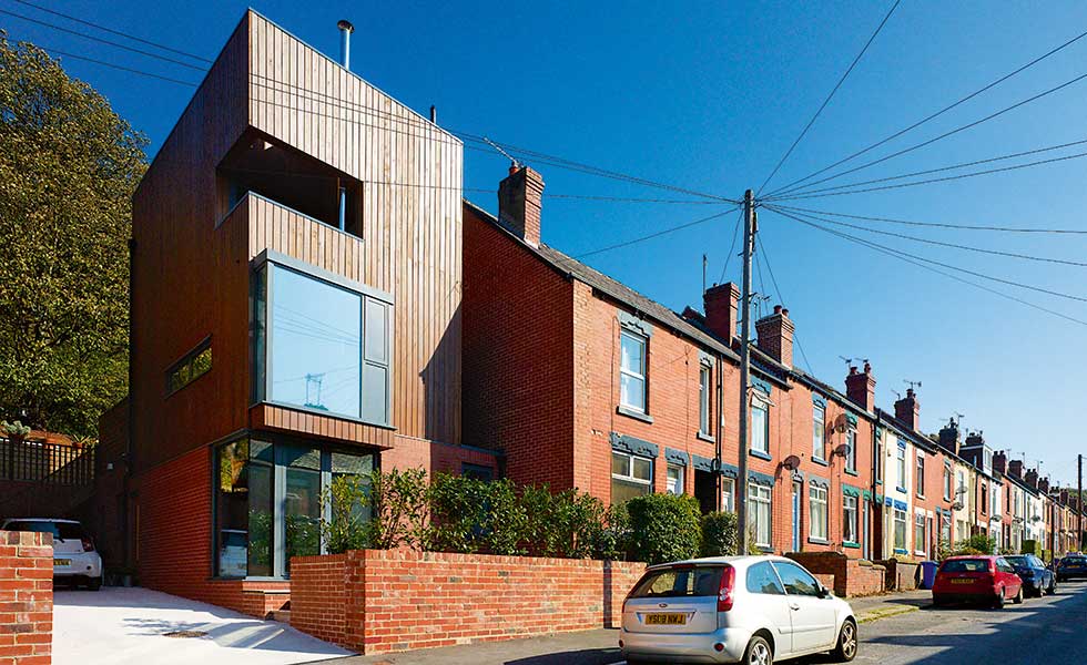 end of terrace new build in Sheffield