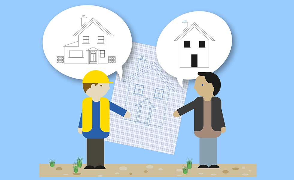 illustration of builders quotes and budget