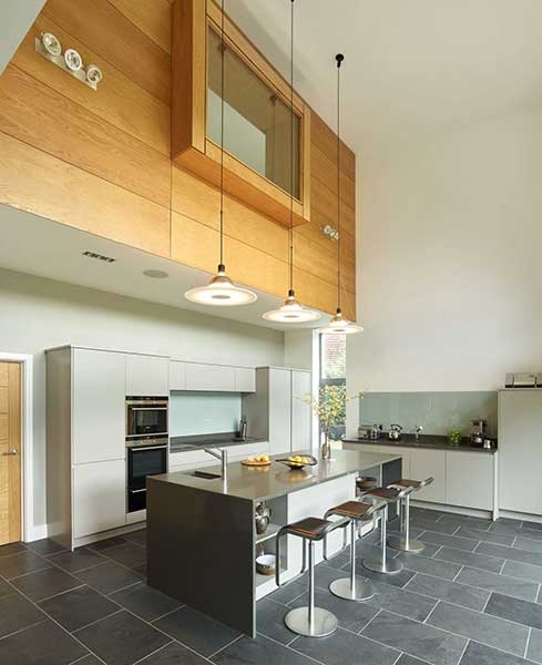 internal glazing from kitchen to landing of a remodelled 1960s home