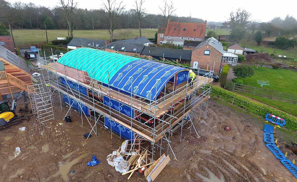 SIPS UK aerial view of roof