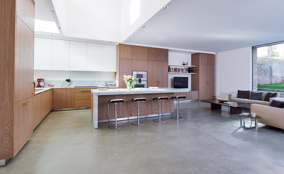 lazenby Light Natural polished concrete floor kitchen diner