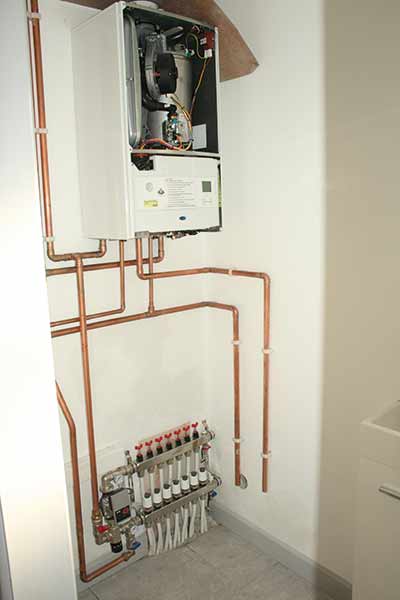 David Snell's boiler is installed in his self build and fired up