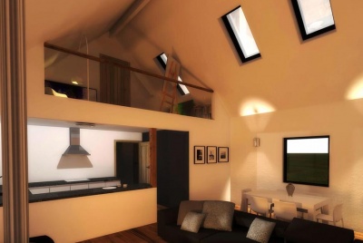 caber house interior open plan