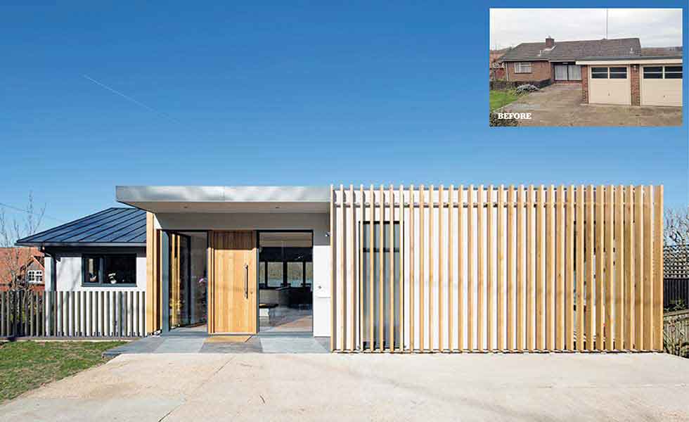 A remodelled home on a sloping site oozes contemporary style