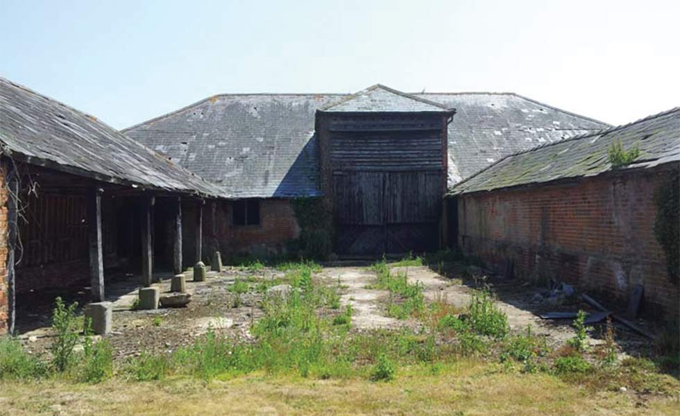 Derelict barn conversion before