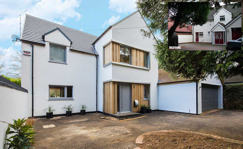 This before and after remodel has been transformed thanks to a fresh material palette and extension