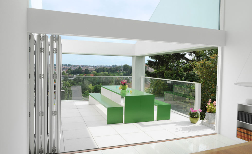 livingwood timber door bifold roof terrace