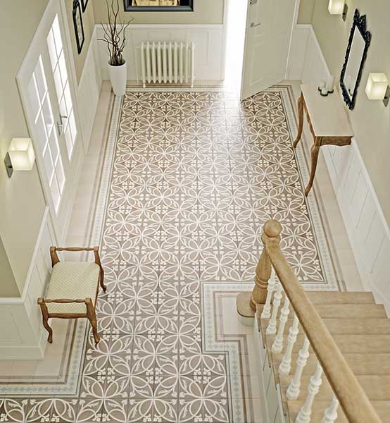 Tiled hallway