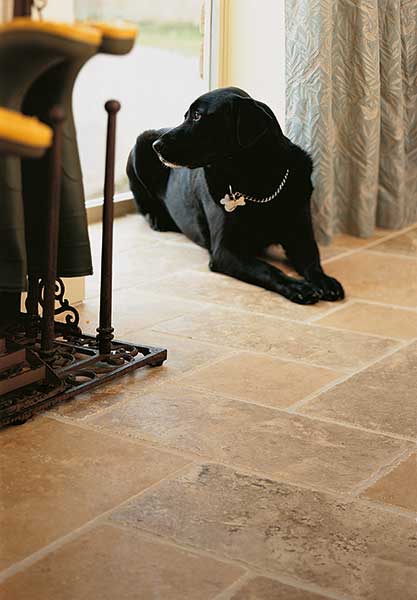 Natural stone floor
