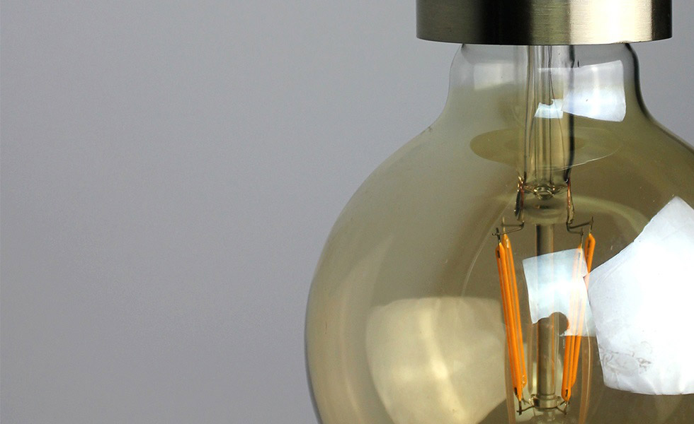 LED hut bulb close up