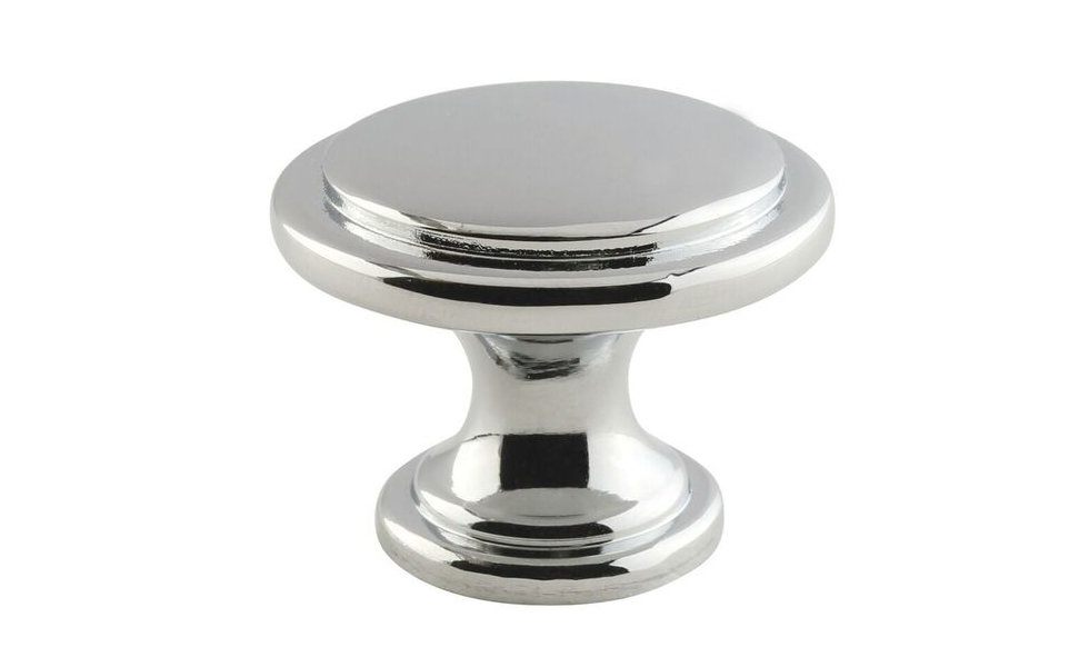 Touchpoint Rim cabinet knob in polished chrome