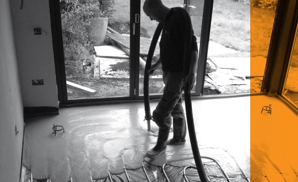 selfbuild & contract floors flowing screed installation