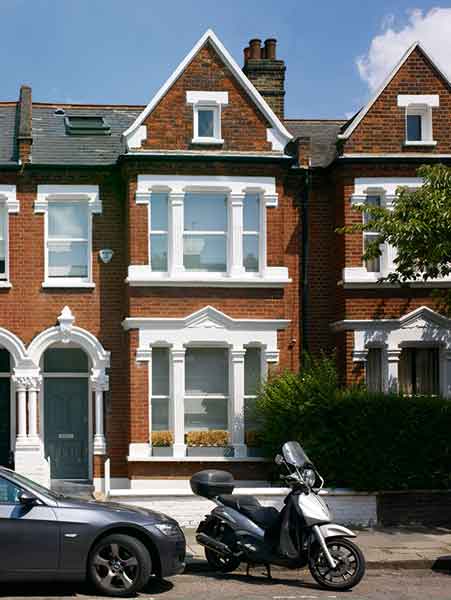 This London terraced house has been extended to create an open plan ground floor