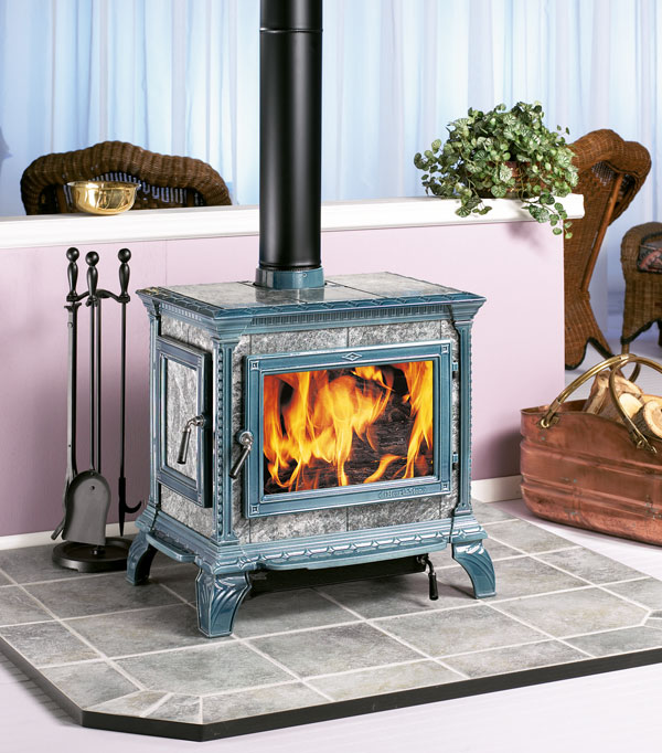 Heritage soapstone-clad woodburning stove