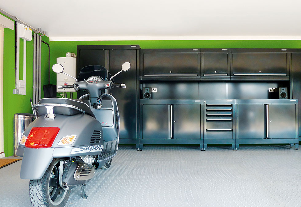 Built-in storage in garage