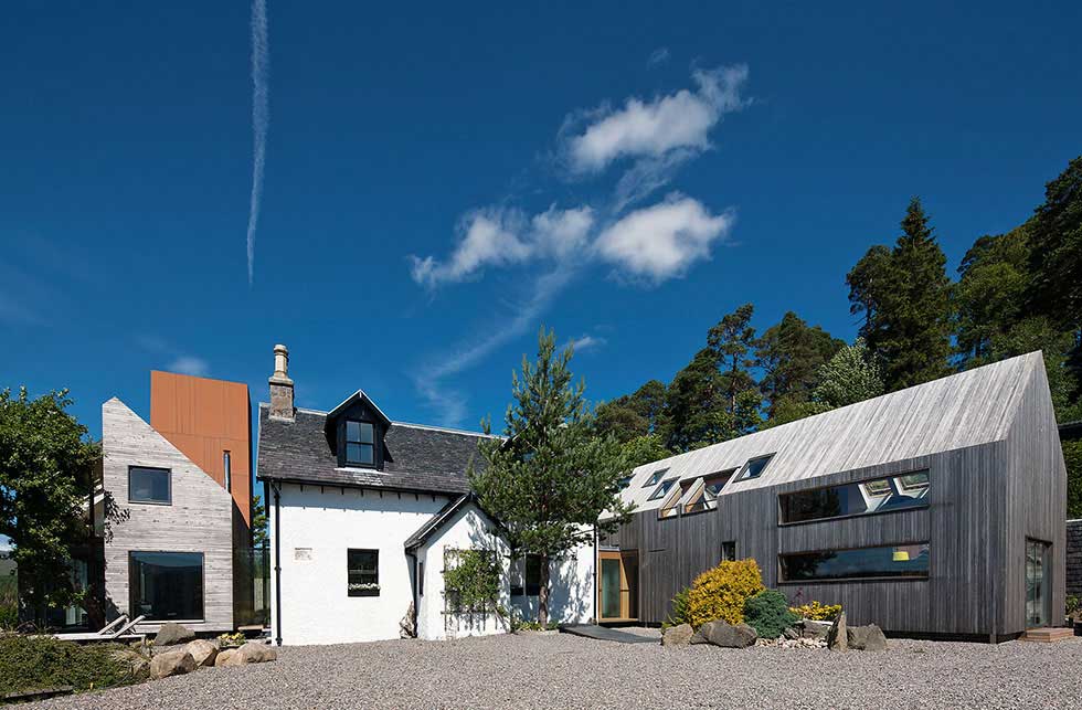 exterior of cottage extension contemporary