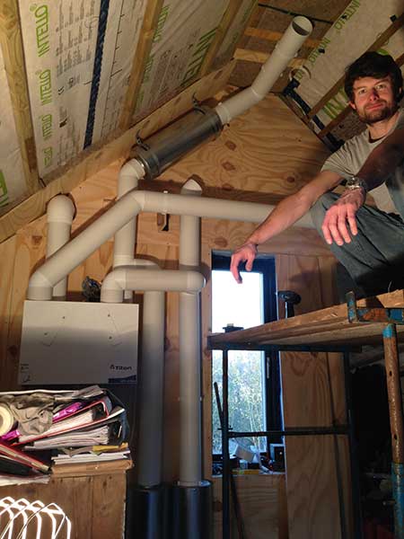 Oscar installing mechanical ventilation with heat recovery system