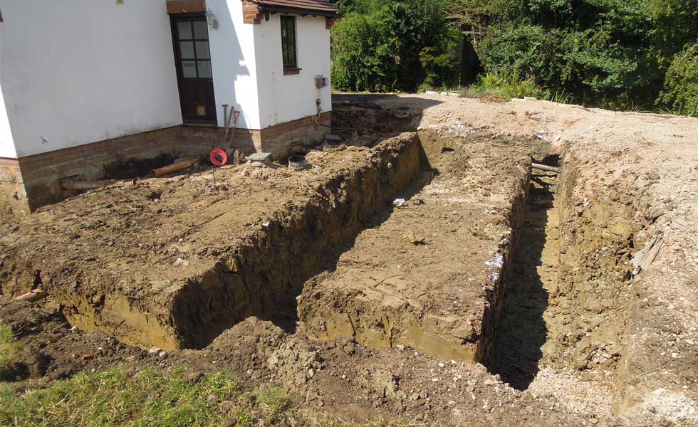 trenches ready for concrete