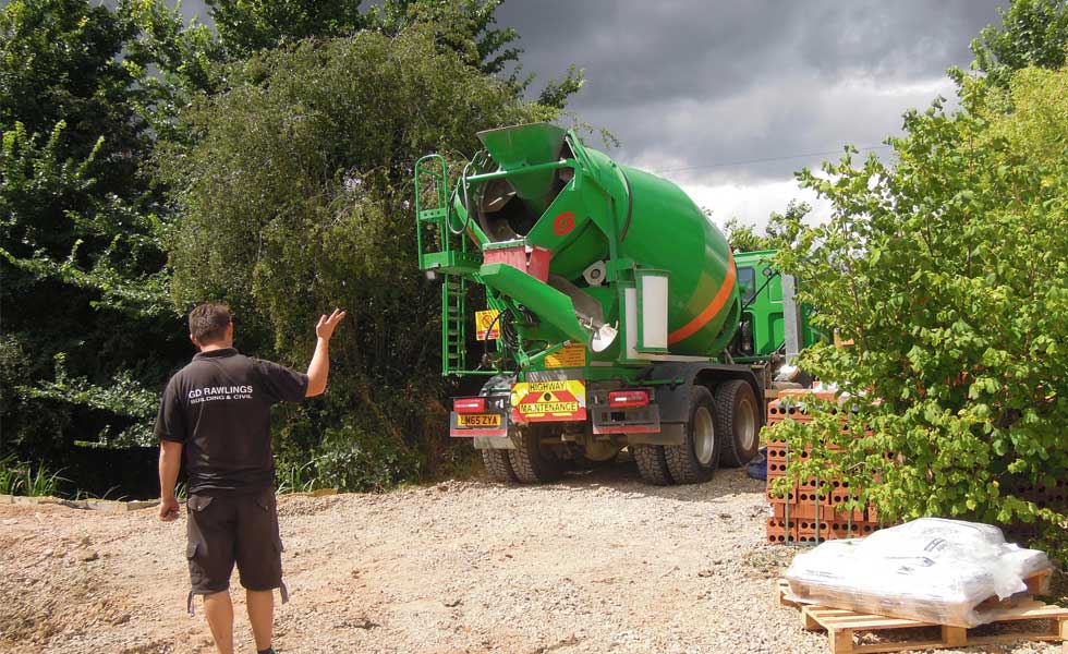 tricky site access for trucks