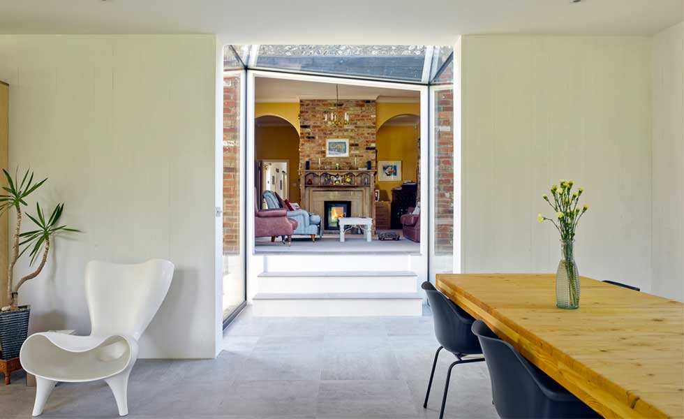 glazed link connects house and CLT extension