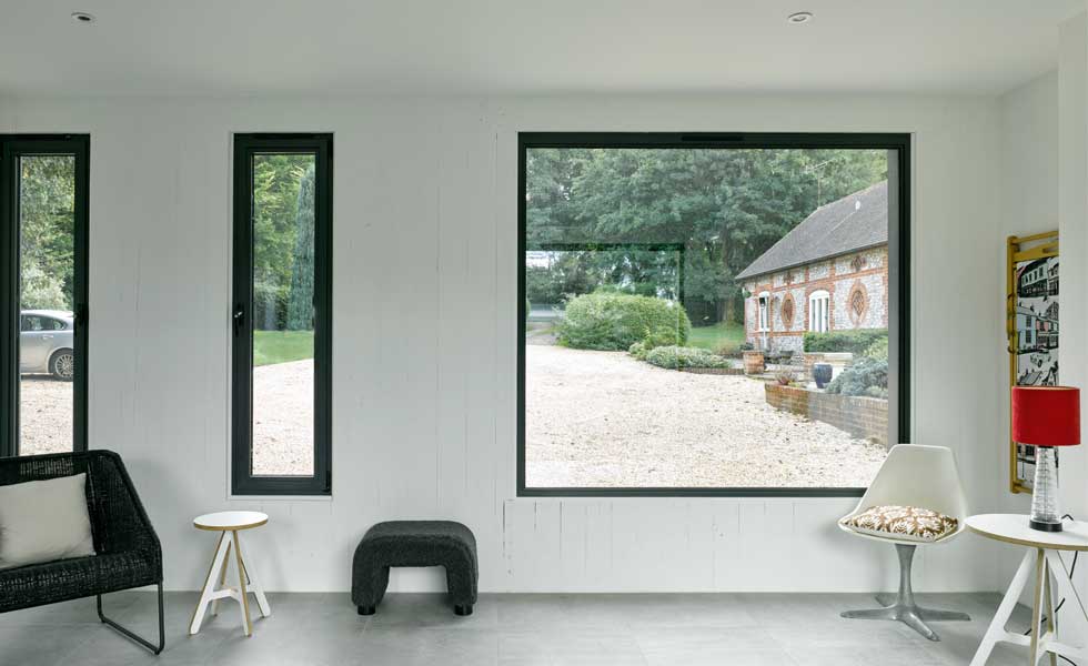 glazing and exposed CLT panels