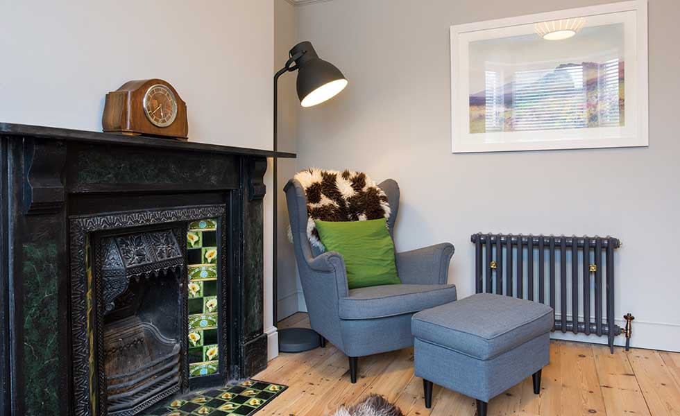 Living room in Victorian terrace
