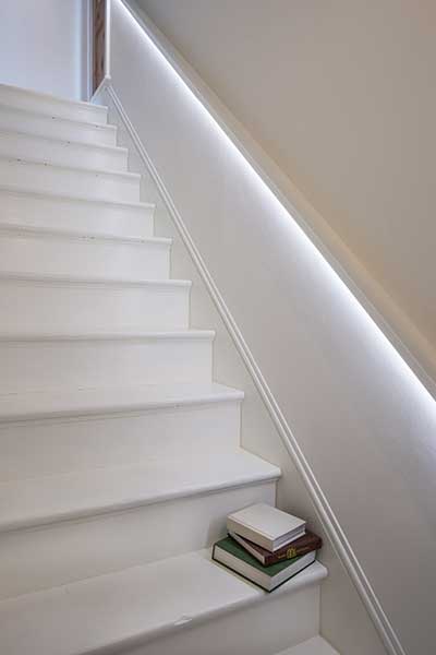 Staircase with LED lighting