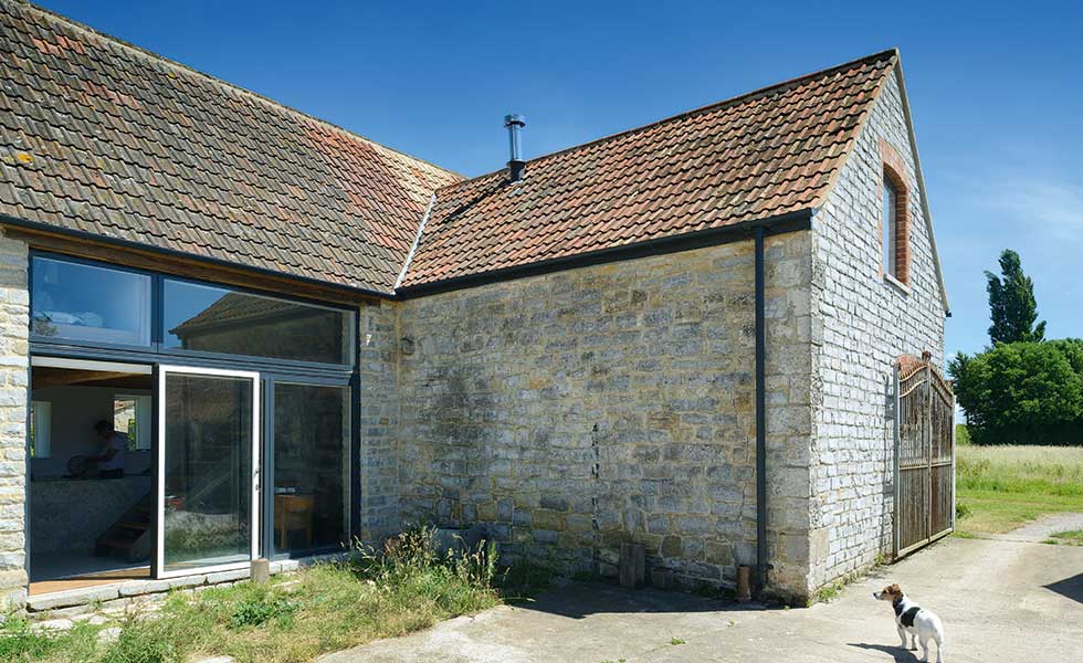 Barn conversion with bi-folds
